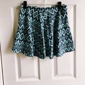 Teal skirt with beautiful pattern